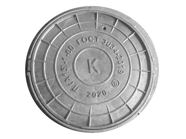 Крышка чугунного люка тип «Л» (А15) К (В,Д,ТС).1-60 ГОСТ 3634-2019
