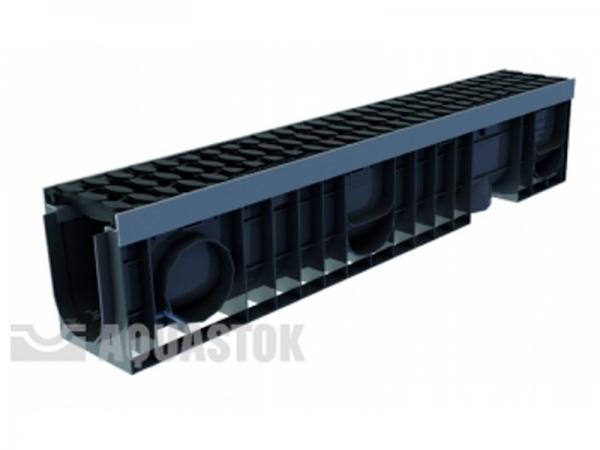 Лоток водоотводный пластиковый ЛВП PROFI DN100 H200 E600 комплект