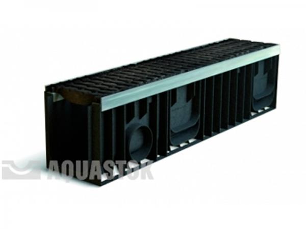 Лоток водоотводный пластиковый ЛВП PROFI DN150 H247 E600 комплект