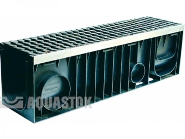 Лоток водоотводный пластиковый ЛВП PROFI DN200 H297 E600 комплект
