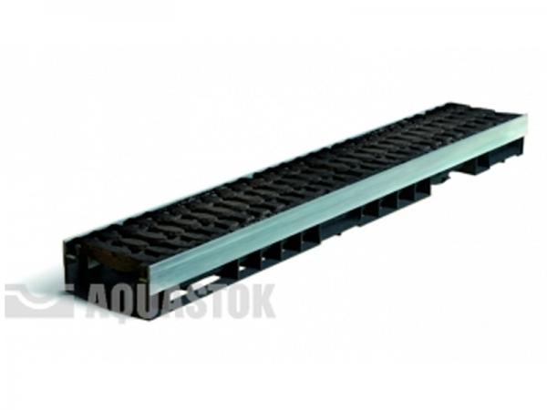 Лоток водоотводный пластиковый ЛВП PROFI DN100 H72 E600 комплект